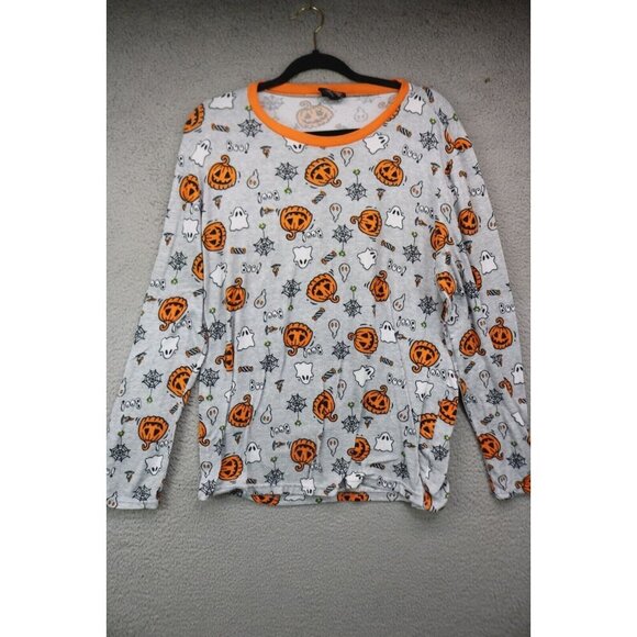 PJs & Pumpkins 2 Piece Pajama Set-Size L-Spooky-Ghosts-Jack O Lantern - Picture 2 of 11